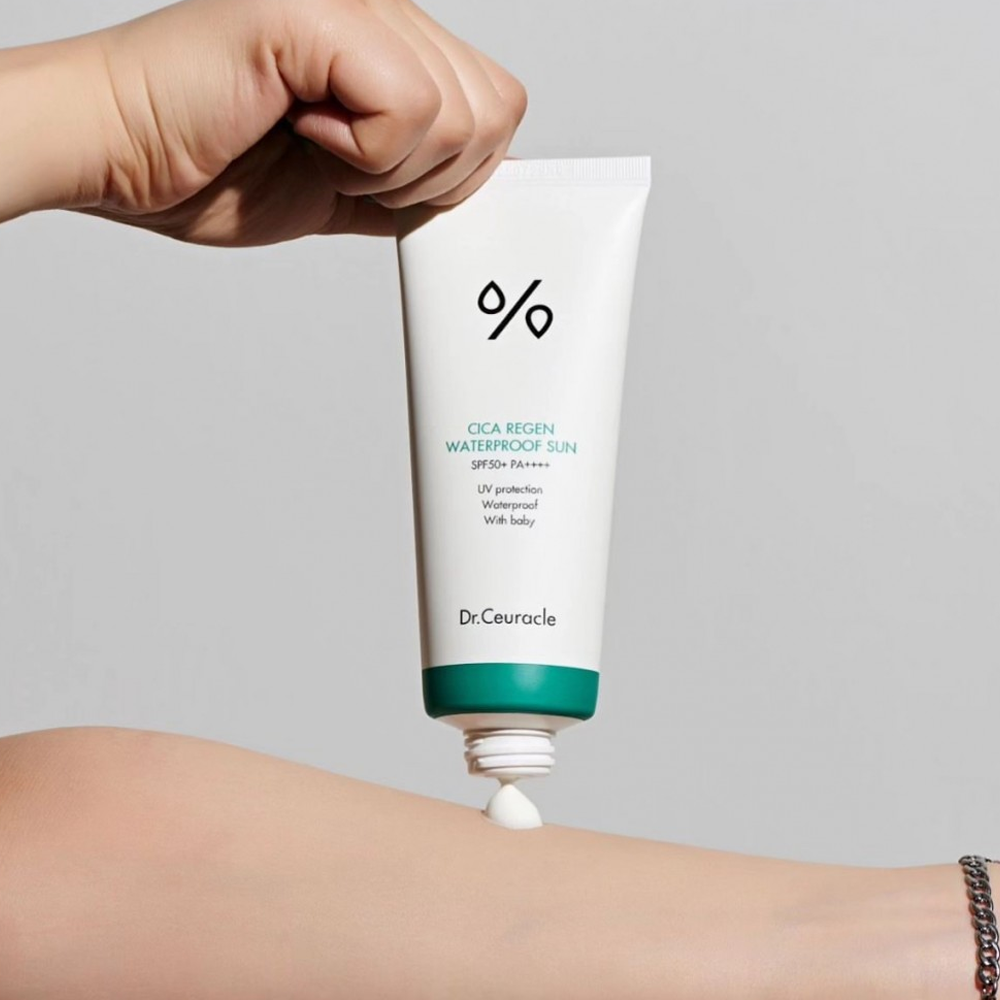 Dr. Ceuracle Cica Regen Vegan Sun SPF 50+ PA++++ 100ml - Солнцезащитный веганский крем с центеллой - фото №2